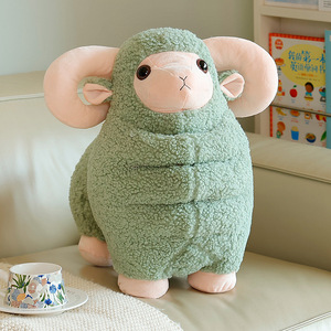 Juguete <span class=keywords><strong>de</strong></span> Peluche <span class=keywords><strong>de</strong></span> Cordero <span class=keywords><strong>de</strong></span> Dibujos Animados, Tela Cómoda con Relleno Completo, Juguete <span class=keywords><strong>de</strong></span> Animal para Bebés, Regalos Creativos y Reconfortantes - Product Image 4