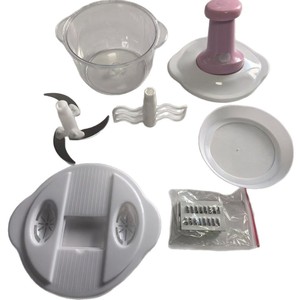 Grande ciotola da 1,5 l trinciatrice di verdure senza sforzo tritacarne frutta ed erbe tritatutto con cipolla all'aglio pressa <span class=keywords><strong>manuale</strong></span> cibo Chopper - Product Image 5