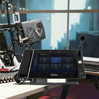 Thinuna IP-9635RM-BS 10.1 pouces IPS 1080P interphone radiomessagerie visuelle + diffusion d'urgence écran tactile Microphone réseau station de travail