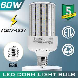 Ledlighting bán buôn 480V <span class=keywords><strong>LED</strong></span> Ngô <span class=keywords><strong>COB</strong></span> bóng đèn <span class=keywords><strong>60W</strong></span> E39 cơ sở 8100lm 5000K ánh sáng ban ngày 250W CFL HPS kim loại Halide tương đương - Product Image 6