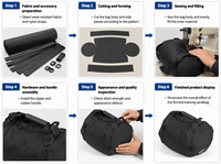 Sac de frappe lourd en nylon, réglable en hauteur (50-400 lb), idéal pour la maison et la salle de sport – Vente chaude directe usine