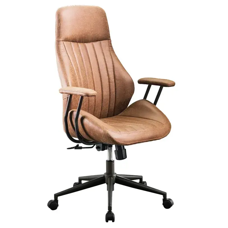 Modern Computer high Back Suede Fabric Desk Chair with Lumbar Support for Executive or Home Office