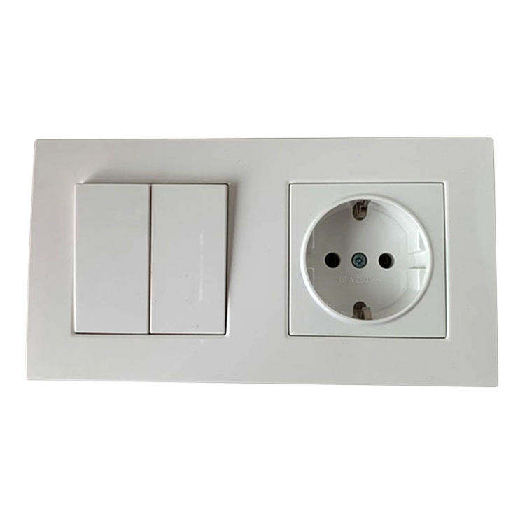 EU European 10A Electric Switch Socket Panel Standard EU Wall Switch