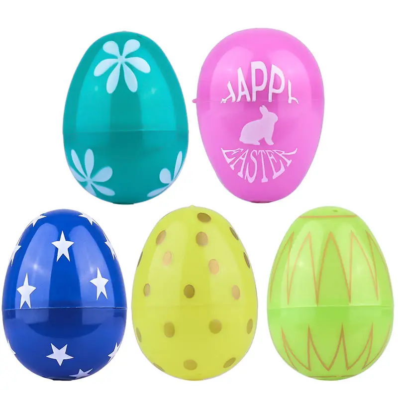 EAGLEGIFTS-huevos de Pascua coloridos, impresión personalizada, Festival sorpresa, decoración de plástico para caza