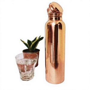 Mirror Polish <b>Copper</b> Water <b>Bottle</b> For Sale Customizable Designs & Durable <b>Copper</b> <b>Bottle</b> Good For Health Back To School - Product Image 1