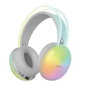 Fone de ouvido com luz LED OEM ODM para jogadores fones de ouvido Rainbow handsfree