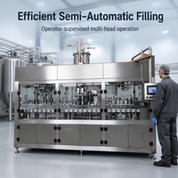 Remplisseuse à piston industrielle entièrement automatique, équipée d'un moteur et de composants importés, structure de qualité alimentaire, accepte les commandes OEM ODM