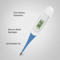 Termometer Digital Klinis Grosir dengan Ujung Fleksibel, Termometer Elektronik Oral dan Ketiak untuk Bayi dan Dewasa