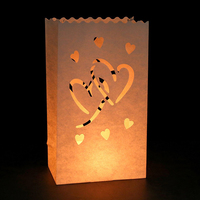 Lanterne en papier lumineuse ignifuge romantique à vendre, sac à bougies pour mariage, hôtel, festival, restaurant, bar, décoration