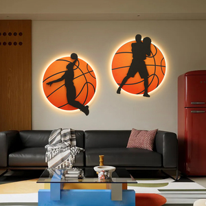 Peinture de luxe moderne à diodes électroluminescentes peinture <span class=keywords><strong>basket</strong></span>-ball grès peinture salon <span class=keywords><strong>chambre</strong></span> décoration murale art suspendu - Product Image 1