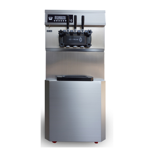Large Capacity Ice Cream Maker with 58L/h 3 Head with Stainless Steel Mixer Continue Output Ice Cream Machine