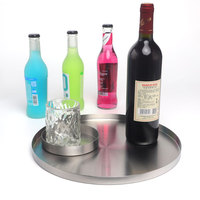 Plateaux de rangement ronds en acier inoxydable de luxe, modernes et minimalistes, avec finition dorée, pour la maison, l'hôtel, le salon, la vaisselle et la décoration