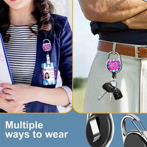 Custom Personalized Gifts Fashion Metal Health Custom Retractable Pull Badge Reels with Badge Holder - Product Image 4