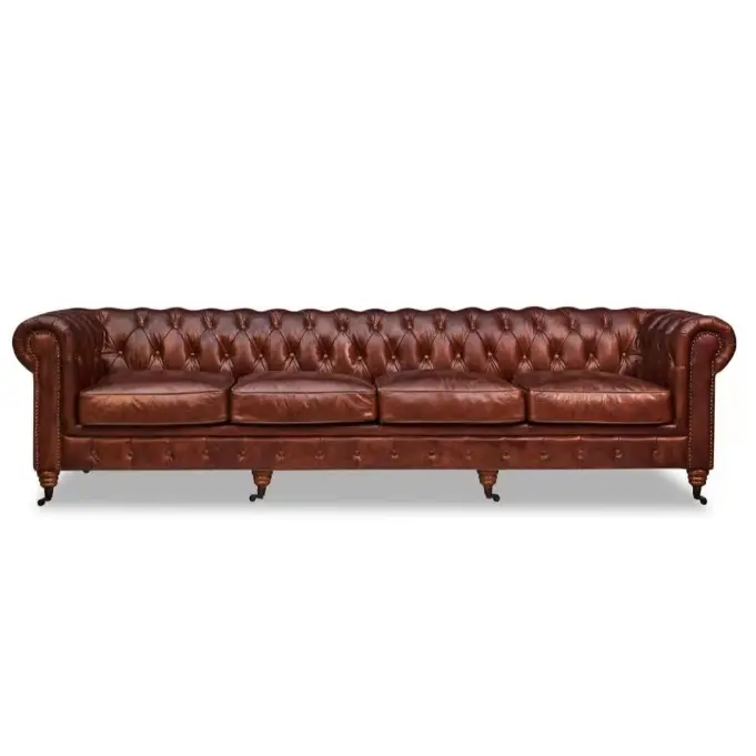 Antieke Distressed Tan Lederen Chesterfield Bank Lederen Banken Voor Thuis Luxe Chesterfield Sofa Echt Leer