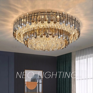 JYLIGHTING Lámpara de Techo Moderna de Lujo con Cristales, Marco de Hierro, LED de Superficie, de Alta Gama, con Alto CRI 90 - Product Image 2