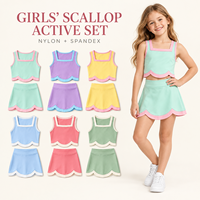 Ensemble de vêtements de sport pour filles, débardeur et jupe à volants, tenue de tennis et de yoga pour l'été, vêtements décontractés pour la remise en forme