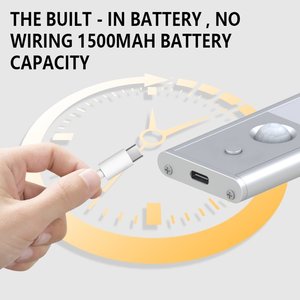 Có thể điều chỉnh Led tủ ánh sáng tùy chỉnh siêu mỏng Tường cầu thang ánh sáng ban đêm cảm biến chuyển động thiết kế hiện đại vật liệu nhôm PC - Product Image 4