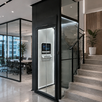 Promotion : Ascenseur panoramique compact à 5 étages, cabine transparente, capacité 250 kg, installation facile, idéal pour la maison