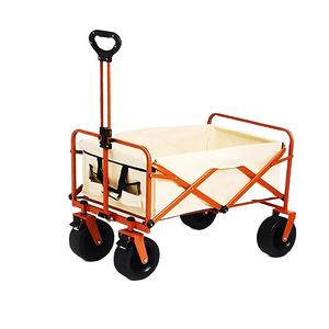 Personalizável Outdoor Four-Wheel <span class=keywords><strong>Walking</strong></span> Wagon dobrável Campervan Trailer Shed para piquenique Camping para escultura das crianças - Product Image 5
