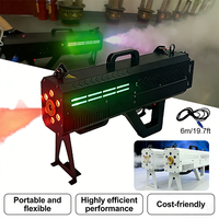 Machine à fumée électrique portable 1500W, pistolet à fumée de style fête RGB avec une distance de projection de 3 à 5 mètres