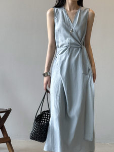 Vestido Largo de Lino de Alta Calidad para Mujer, Elegante y Casual, para Uso Diario - Product Image 5
