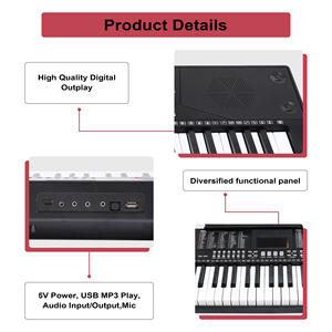 BD音楽BD-683Dポータブルデジタルピアノキーボード楽器61ライトキーLED电子オルガン - Product Image 3