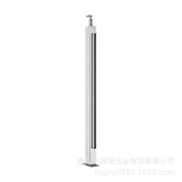 Rampe d'escalier en verre moderne pour l'extérieur Balustrades de colonne en acier inoxydable Rampe de balcon en verre