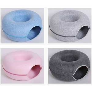 Entrega rápida, calidad, fábrica, estilo moderno, nido de gato, cama de túnel, nido de gato de fieltro, nido de mascotas de felpa suave - Product Image 6