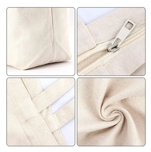 New Work Travel Vintage Single Shoulder Zipper Pocket Women's Green Large Tote Zhejiang Canvas <b>Bag</b> - Product Image 6