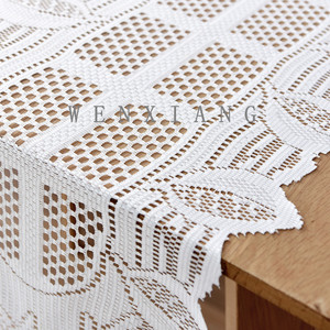 Wenxiang Embroidered Table Runner 33X114Cm Polyester Leaf Pattern Home Decor - Product Image 5