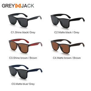 Lunettes de soleil polarisées Greyjack pour hommes, monture intégrale noire et marron, verres TAC UV400, style tendance - Product Image 3