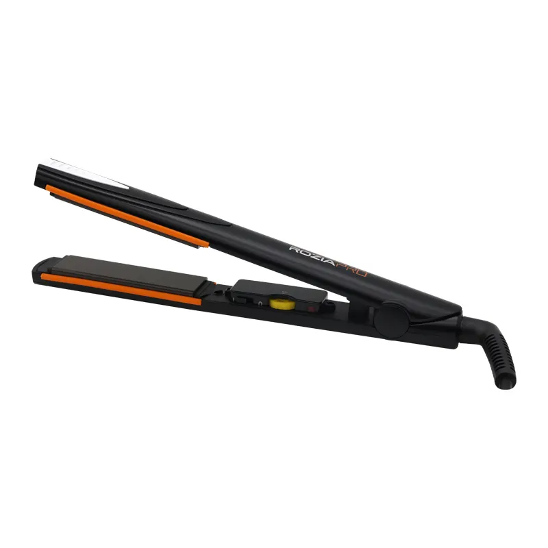 Rozia fast heat professional steam hair straightener brush mini styling machine hair straightener comb brush flat iron