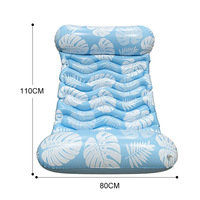 Hamac flottant gonflable pour adultes, lit flottant en maille avec dossier, flotteur portable pour piscine, lac et plage
