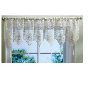 RT17016 100% Cotton and Hand crochet Valance hand made curtain