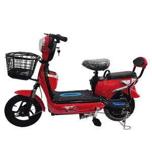 卸売 バスケットオートバイスクーター-電動バイクスクーター大人用ペダル付き電動自転車