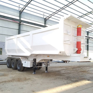 Heavy Duty 3 Axle 40 Ton 60 Ton Hydraulic Tipper Tipping Dump Semi Trailer