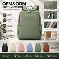 Sac à dos pour ordinateur portable vintage minimaliste et étanche 2026, 15,6 pouces, sac de voyage en nylon, bagage d'affaires avec fermeture éclair, logo personnalisé, vente en gros