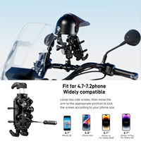 Support de téléphone pour moto Kewig avec pare-soleil, résistant aux ultraviolets, étanche et antichoc, pour la navigation à vélo
