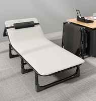 Cadre de lit pliant pour pause déjeuner réglable en acier pliable et portable pour la maison ou l'appartement
