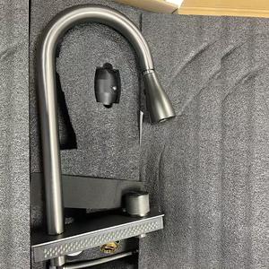 Grifo de Cocina Moderno de Acero Inoxidable <span class=keywords><strong>con</strong></span> un Solo Orificio y una Sola Manija, <span class=keywords><strong>con</strong></span> Cascada y Rociador Extraíble, en Oferta - Product Image 5