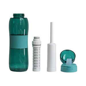 Botella de Agua Filtrada Portátil de 500 ml con Filtro de Carbón Activado para Acampar, Hacer Senderismo, Beber en Emergencias - Product Image 2