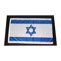 Haute Visibilité Personnalisé Portable Rectangulaire Pays Israël Drapeau National Sortie D'usine