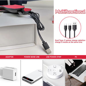 Fibra de carbono Control remoto inteligente con carga USB Pie de invierno Plantilla calentada cálida Plantillas eléctricas para zapatos Zapatillas calentadas - Product Image 3