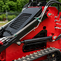 Mini-chargeuse compacte sur chenilles CE EPA à vendre avec godet, tarière et trancheuse pour projets de construction et agricoles