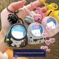 Nouveauté Sac à dos en PVC Chat Astronaute de Dessin Animé Lumineux Accessoires de Sac à Main Décorations de Sac Pendentif Petits Cadeaux
