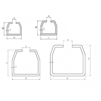 Acier profilé en C rigide de qualité 235 conforme à la norme ASTM industrielle, formé à froid, pour applications de levage et de traction par pont roulant