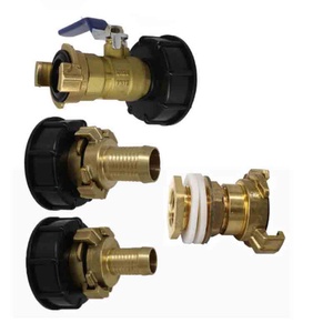 S60X6 IBC Adapter with Geka <b>Connector</b> for Garden Water <b>Quick</b> <b>Connector</b> IBC Tote Brass Valve Tank Drain Container Adapter - Product Image 4