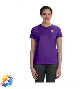 Camiseta Casual de Verano 2022 para Mujer, Cuello Redondo, Manga Corta, 100% Algodón, a Rayas, Transpirable - Product Image 1