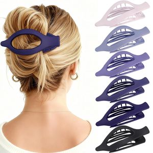 Nouvelles pinces à cheveux en plastique mat surdimensionnées populaires, multi-usages, pour coiffure de fête et couleurs pastel pour femmes - Product Image 1