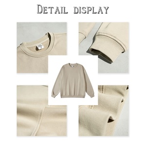 <span class=keywords><strong>Felpe</strong></span> <span class=keywords><strong>con</strong></span> Cappuccio Oversize in Cotone 100% all'Ingrosso, <span class=keywords><strong>con</strong></span> Logo Personalizzato Stampato, Ecologiche, Girocollo per l'Inverno - Product Image 3